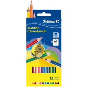 Creioane colorate 12 culori Pelikan