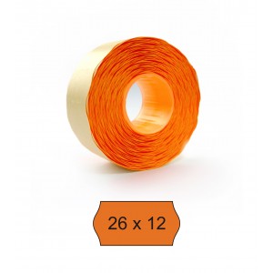 Etichete pentru preturi 26 x 12 mm portocalii