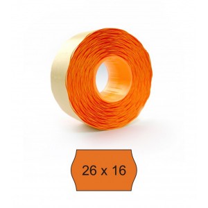 Etichete pentru preturi 26 x 16 mm portocalii