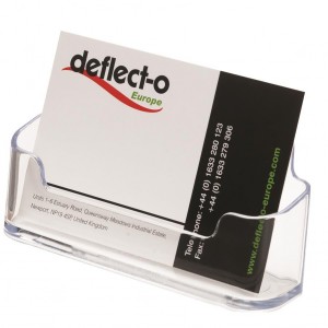 Suport din plastic pentru carti de vizita Deflect-O